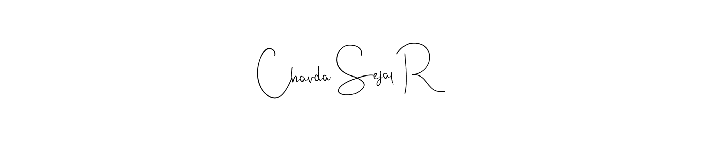 You can use this online signature creator to create a handwritten signature for the name Chavda Sejal R. This is the best online autograph maker. Chavda Sejal R signature style 4 images and pictures png