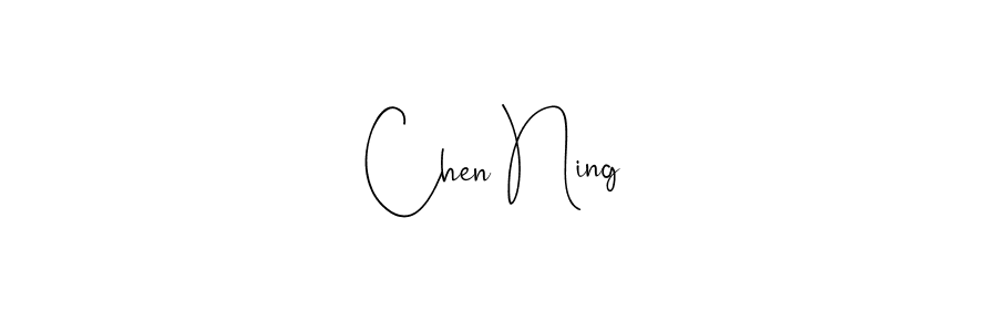 How to make Chen Ning name signature. Use Andilay-7BmLP style for creating short signs online. This is the latest handwritten sign. Chen Ning signature style 4 images and pictures png