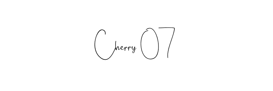 Also You can easily find your signature by using the search form. We will create Cherry 07 name handwritten signature images for you free of cost using Andilay-7BmLP sign style. Cherry 07 signature style 4 images and pictures png