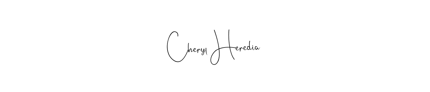 Andilay-7BmLP is a professional signature style that is perfect for those who want to add a touch of class to their signature. It is also a great choice for those who want to make their signature more unique. Get Cheryl Heredia name to fancy signature for free. Cheryl Heredia signature style 4 images and pictures png