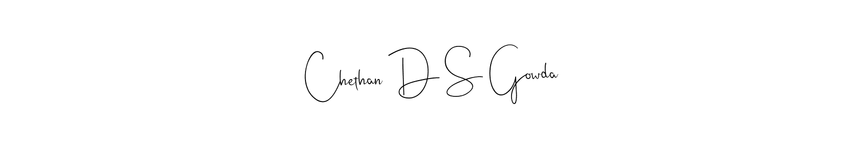Chethan D S Gowda stylish signature style. Best Handwritten Sign (Andilay-7BmLP) for my name. Handwritten Signature Collection Ideas for my name Chethan D S Gowda. Chethan D S Gowda signature style 4 images and pictures png