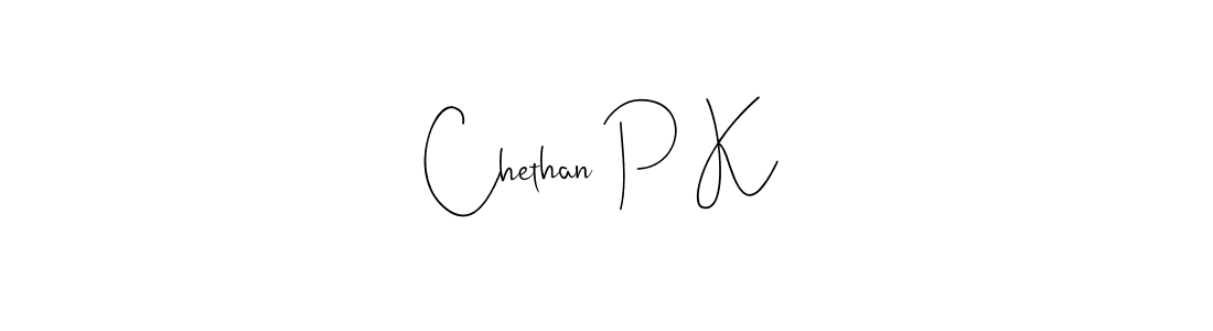 Use a signature maker to create a handwritten signature online. With this signature software, you can design (Andilay-7BmLP) your own signature for name Chethan P K. Chethan P K signature style 4 images and pictures png