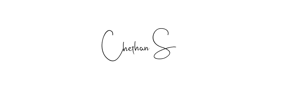 You should practise on your own different ways (Andilay-7BmLP) to write your name (Chethan S) in signature. don't let someone else do it for you. Chethan S signature style 4 images and pictures png
