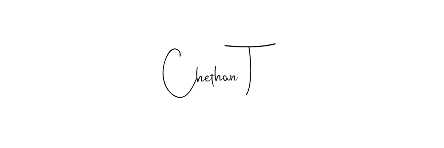 Use a signature maker to create a handwritten signature online. With this signature software, you can design (Andilay-7BmLP) your own signature for name Chethan T. Chethan T signature style 4 images and pictures png