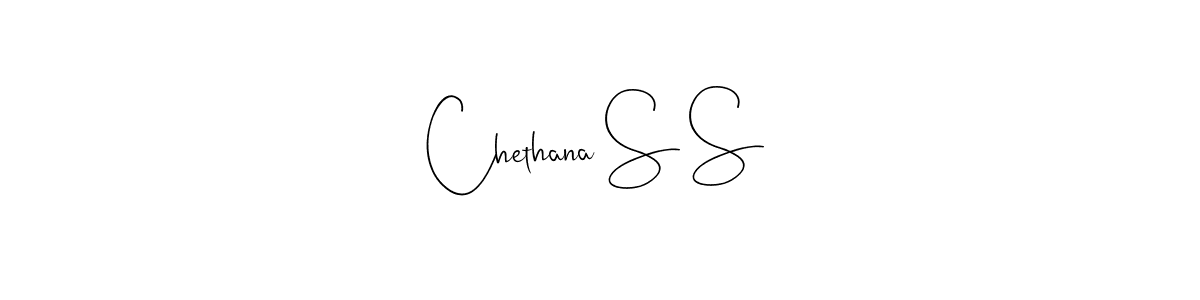 if you are searching for the best signature style for your name Chethana S S. so please give up your signature search. here we have designed multiple signature styles  using Andilay-7BmLP. Chethana S S signature style 4 images and pictures png