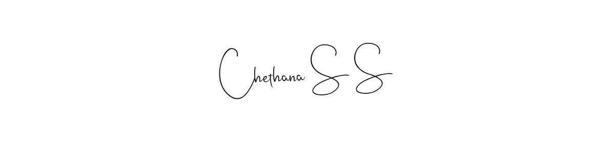 if you are searching for the best signature style for your name Chethana S S. so please give up your signature search. here we have designed multiple signature styles  using Andilay-7BmLP. Chethana S S signature style 4 images and pictures png