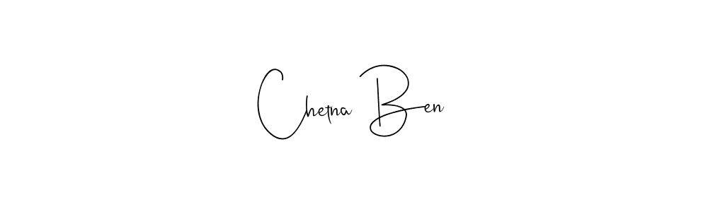 How to make Chetna Ben name signature. Use Andilay-7BmLP style for creating short signs online. This is the latest handwritten sign. Chetna Ben signature style 4 images and pictures png