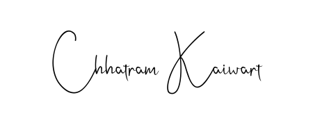 Designed for modern professionals: Chhatram Kaiwart name signature crafted with Andilay-7BmLP script. Ready for digital PDF workflows. Chhatram Kaiwart signature style 4 images and pictures png