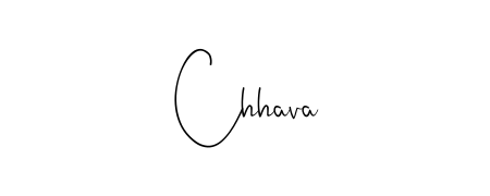 How to make Chhava name signature. Use Andilay-7BmLP style for creating short signs online. This is the latest handwritten sign. Chhava signature style 4 images and pictures png
