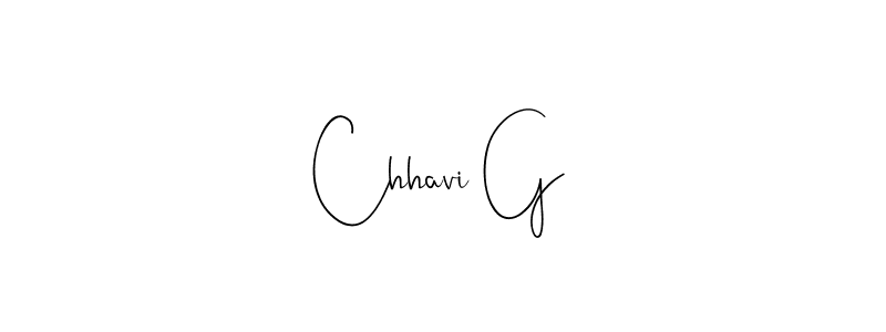 Use a signature maker to create a handwritten signature online. With this signature software, you can design (Andilay-7BmLP) your own signature for name Chhavi G. Chhavi G signature style 4 images and pictures png