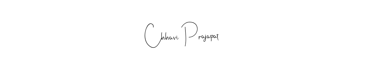 Create a beautiful signature design for name Chhavi Prajapat. With this signature (Andilay-7BmLP) fonts, you can make a handwritten signature for free. Chhavi Prajapat signature style 4 images and pictures png