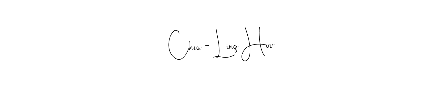 The best way (Andilay-7BmLP) to make a short signature is to pick only two or three words in your name. The name Chia - Ling Hou include a total of six letters. For converting this name. Chia - Ling Hou signature style 4 images and pictures png