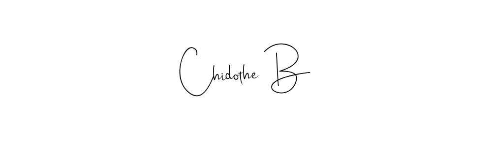 Use a signature maker to create a handwritten signature online. With this signature software, you can design (Andilay-7BmLP) your own signature for name Chidothe B. Chidothe B signature style 4 images and pictures png