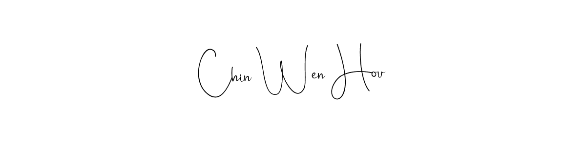 Make a beautiful signature design for name Chin Wen Hou. With this signature (Andilay-7BmLP) style, you can create a handwritten signature for free. Chin Wen Hou signature style 4 images and pictures png