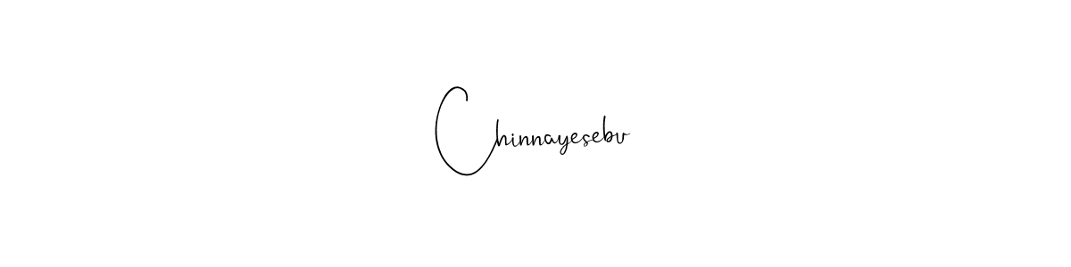 if you are searching for the best signature style for your name Chinnayesebu. so please give up your signature search. here we have designed multiple signature styles  using Andilay-7BmLP. Chinnayesebu signature style 4 images and pictures png