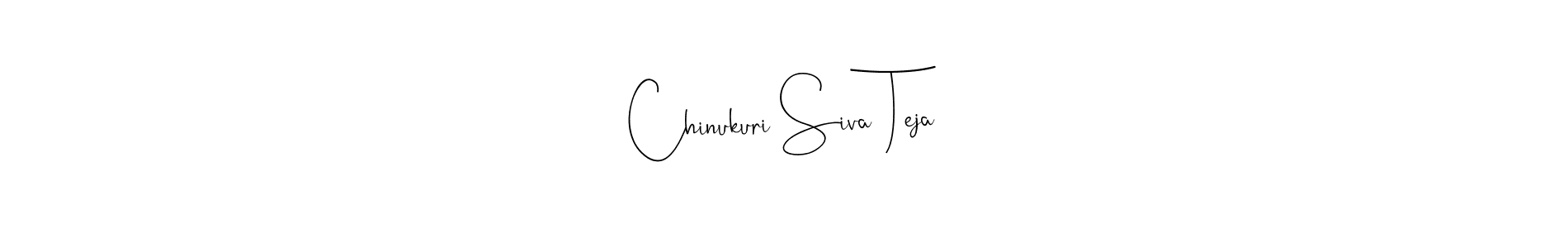 Create a beautiful signature design for name Chinukuri Siva Teja. With this signature (Andilay-7BmLP) fonts, you can make a handwritten signature for free. Chinukuri Siva Teja signature style 4 images and pictures png