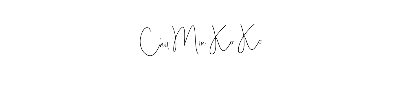Chit Min Ko Ko stylish signature style. Best Handwritten Sign (Andilay-7BmLP) for my name. Handwritten Signature Collection Ideas for my name Chit Min Ko Ko. Chit Min Ko Ko signature style 4 images and pictures png
