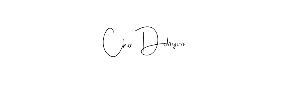 Use a signature maker to create a handwritten signature online. With this signature software, you can design (Andilay-7BmLP) your own signature for name Cho Dohyun. Cho Dohyun signature style 4 images and pictures png