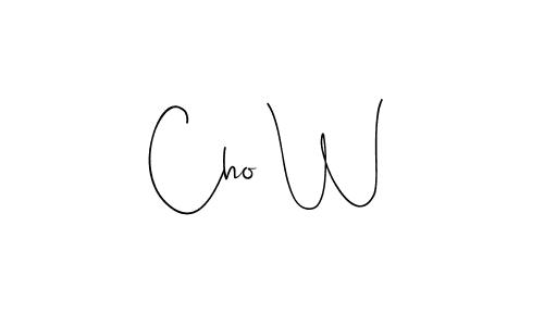 This is the best signature style for the Cho W name. Also you like these signature font (Andilay-7BmLP). Mix name signature. Cho W signature style 4 images and pictures png