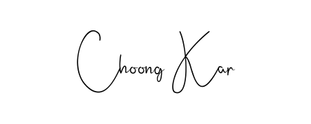 Achieve flawless digital penmanship with Choong Kar name in Andilay-7BmLP font. The perfect tool for creating online signatures. Choong Kar signature style 4 images and pictures png