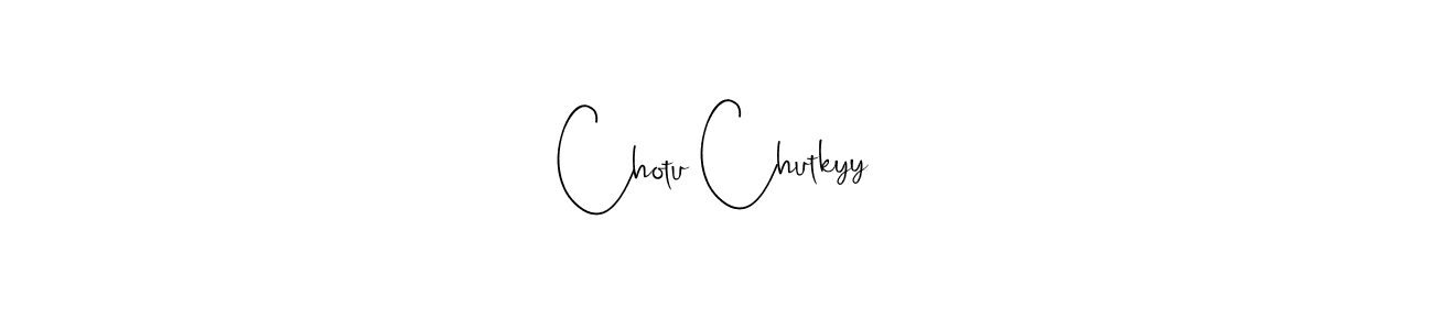 Similarly Andilay-7BmLP is the best handwritten signature design. Signature creator online .You can use it as an online autograph creator for name Chotu Chutkyy. Chotu Chutkyy signature style 4 images and pictures png