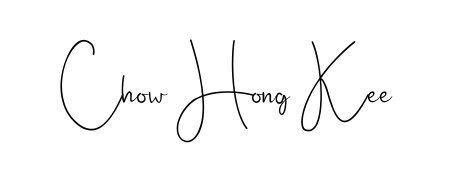 Transform the name Chow Hong Kee into a signature masterpiece using Andilay-7BmLP font. Ideal for photographers, artists, and creators looking for watermarks. Chow Hong Kee signature style 4 images and pictures png