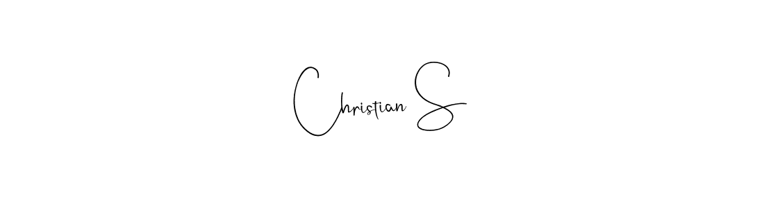 You should practise on your own different ways (Andilay-7BmLP) to write your name (Christian S) in signature. don't let someone else do it for you. Christian S signature style 4 images and pictures png