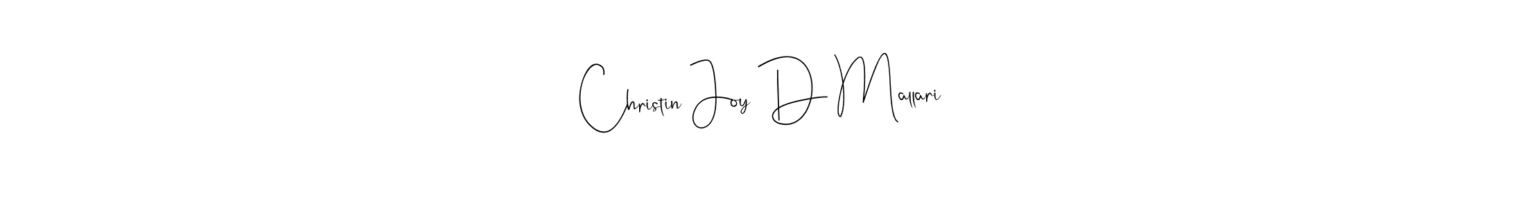 Once you've used our free online signature maker to create your best signature Andilay-7BmLP style, it's time to enjoy all of the benefits that Christin Joy D Mallari name signing documents. Christin Joy D Mallari signature style 4 images and pictures png