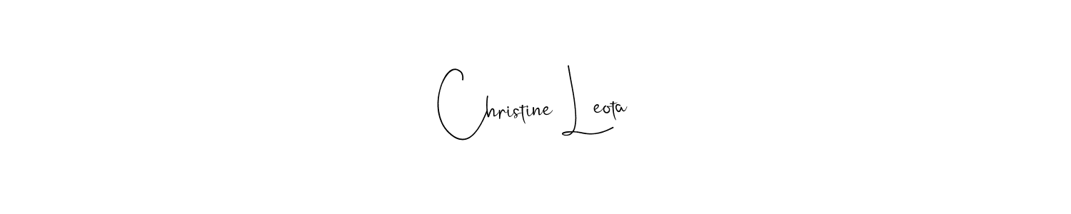 Make a beautiful signature design for name Christine Leota. Use this online signature maker to create a handwritten signature for free. Christine Leota signature style 4 images and pictures png