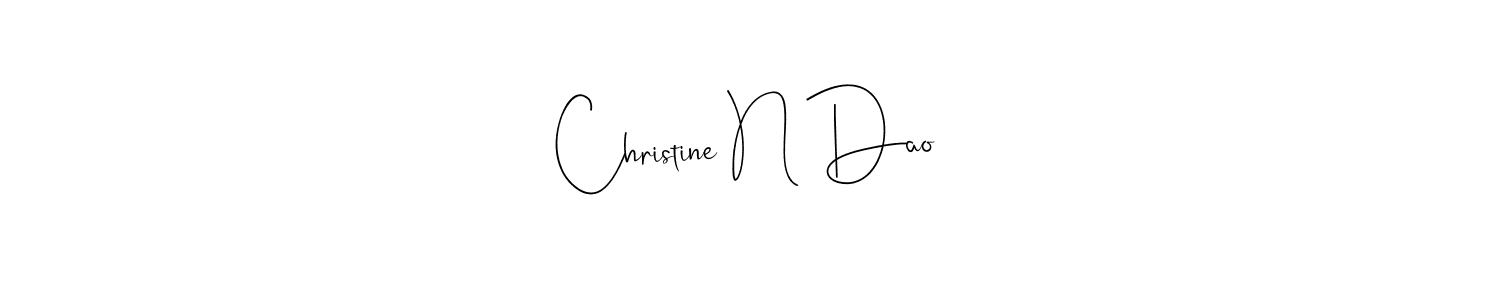 How to Draw Christine N Dao signature style? Andilay-7BmLP is a latest design signature styles for name Christine N Dao. Christine N Dao signature style 4 images and pictures png