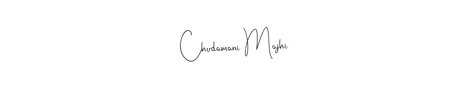 How to make Chudamani Majhi name signature. Use Andilay-7BmLP style for creating short signs online. This is the latest handwritten sign. Chudamani Majhi signature style 4 images and pictures png