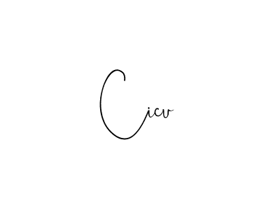 Make a beautiful signature design for name Cicu. With this signature (Andilay-7BmLP) style, you can create a handwritten signature for free. Cicu signature style 4 images and pictures png