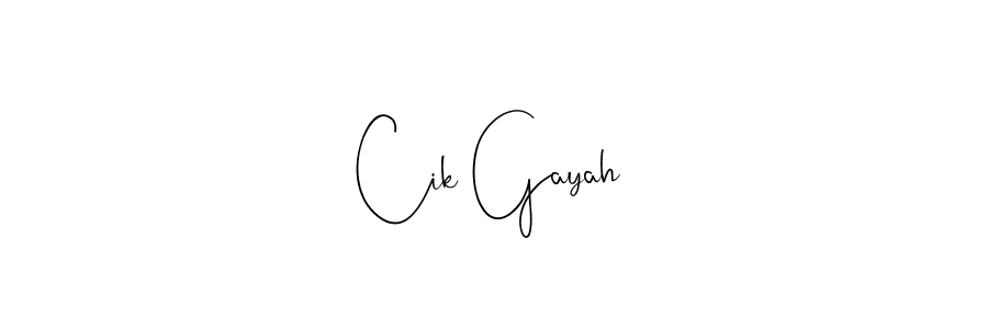 Make a beautiful signature design for name Cik Gayah. Use this online signature maker to create a handwritten signature for free. Cik Gayah signature style 4 images and pictures png