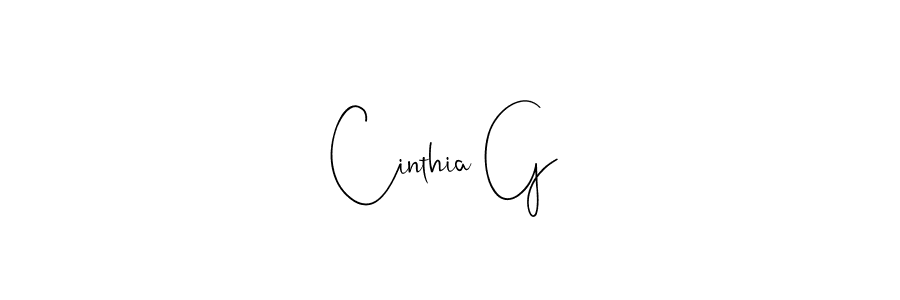 Cinthia G stylish signature style. Best Handwritten Sign (Andilay-7BmLP) for my name. Handwritten Signature Collection Ideas for my name Cinthia G. Cinthia G signature style 4 images and pictures png