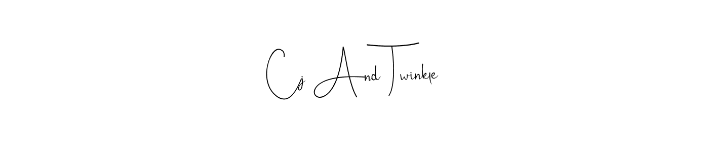 Use a signature maker to create a handwritten signature online. With this signature software, you can design (Andilay-7BmLP) your own signature for name Cj And Twinkle. Cj And Twinkle signature style 4 images and pictures png