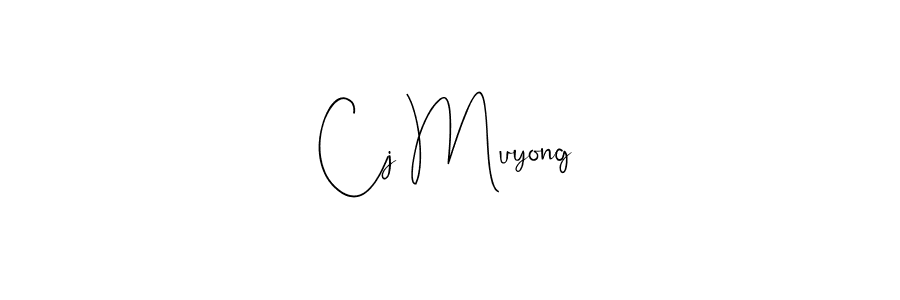 How to make Cj Muyong signature? Andilay-7BmLP is a professional autograph style. Create handwritten signature for Cj Muyong name. Cj Muyong signature style 4 images and pictures png