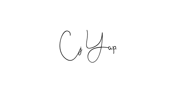 You should practise on your own different ways (Andilay-7BmLP) to write your name (Cj Yap) in signature. don't let someone else do it for you. Cj Yap signature style 4 images and pictures png