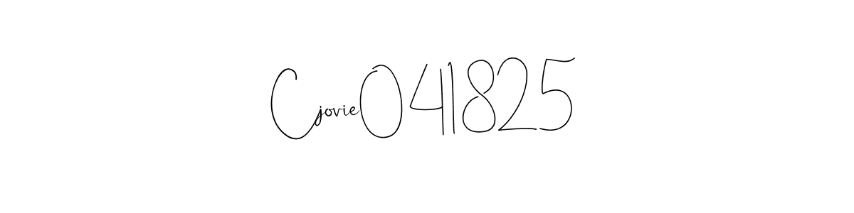 How to make Cjovie041825 name signature. Use Andilay-7BmLP style for creating short signs online. This is the latest handwritten sign. Cjovie041825 signature style 4 images and pictures png