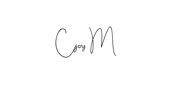 How to make Cjoy M signature? Andilay-7BmLP is a professional autograph style. Create handwritten signature for Cjoy M name. Cjoy M signature style 4 images and pictures png