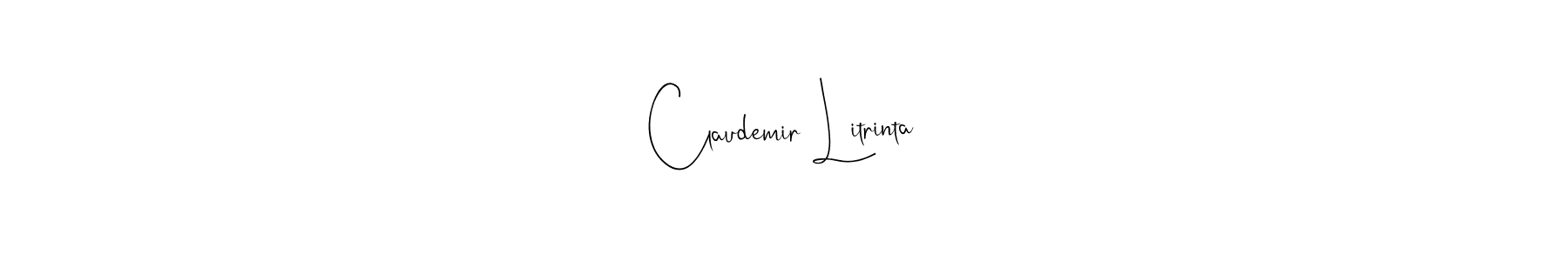 The best way (Andilay-7BmLP) to make a short signature is to pick only two or three words in your name. The name Claudemir Litrinta include a total of six letters. For converting this name. Claudemir Litrinta signature style 4 images and pictures png