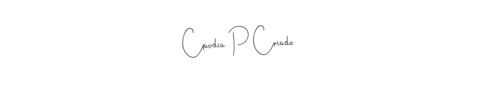 Make a beautiful signature design for name Claudia P Criado. Use this online signature maker to create a handwritten signature for free. Claudia P Criado signature style 4 images and pictures png
