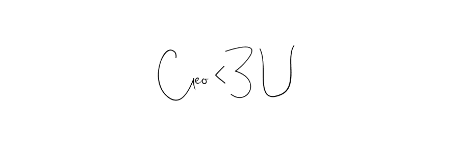 Once you've used our free online signature maker to create your best signature Andilay-7BmLP style, it's time to enjoy all of the benefits that Cleo <3 U name signing documents. Cleo <3 U signature style 4 images and pictures png