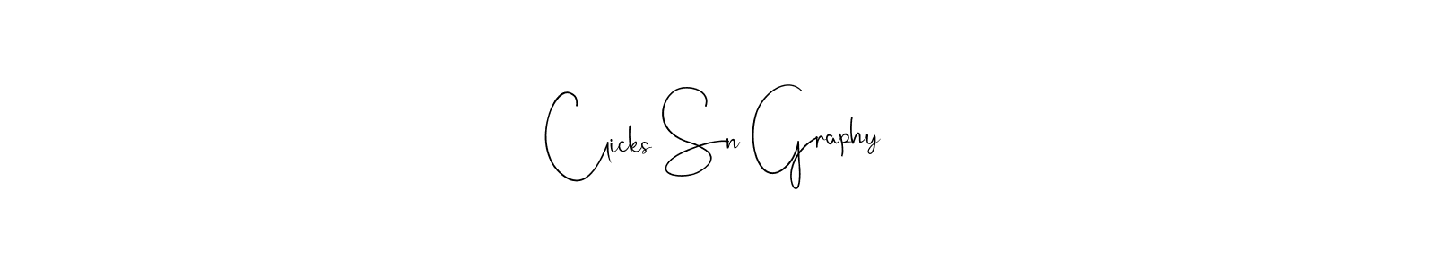 This is the best signature style for the Clicks Sn Graphy name. Also you like these signature font (Andilay-7BmLP). Mix name signature. Clicks Sn Graphy signature style 4 images and pictures png