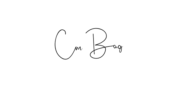 if you are searching for the best signature style for your name Cm Bag. so please give up your signature search. here we have designed multiple signature styles  using Andilay-7BmLP. Cm Bag signature style 4 images and pictures png