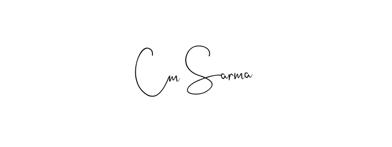 Similarly Andilay-7BmLP is the best handwritten signature design. Signature creator online .You can use it as an online autograph creator for name Cm Sarma. Cm Sarma signature style 4 images and pictures png
