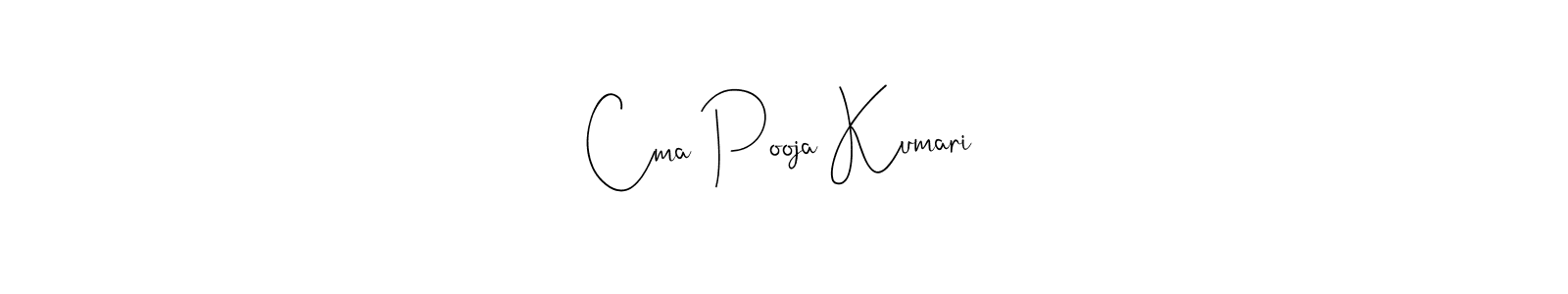 Design your own signature with our free online signature maker. With this signature software, you can create a handwritten (Andilay-7BmLP) signature for name Cma Pooja Kumari. Cma Pooja Kumari signature style 4 images and pictures png