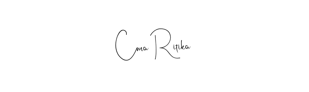 Create a beautiful signature design for name Cma Ritika. With this signature (Andilay-7BmLP) fonts, you can make a handwritten signature for free. Cma Ritika signature style 4 images and pictures png