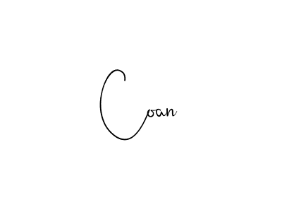 if you are searching for the best signature style for your name Coan. so please give up your signature search. here we have designed multiple signature styles  using Andilay-7BmLP. Coan signature style 4 images and pictures png