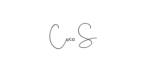 Create a beautiful signature design for name Coco S. With this signature (Andilay-7BmLP) fonts, you can make a handwritten signature for free. Coco S signature style 4 images and pictures png