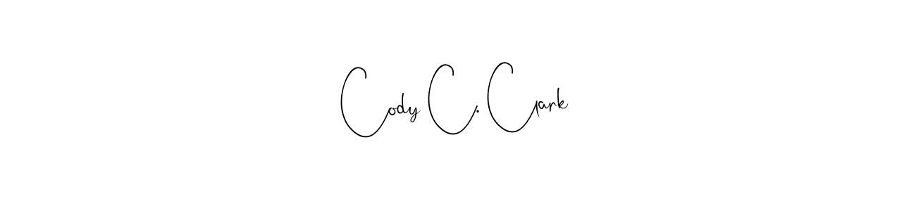 if you are searching for the best signature style for your name Cody C. Clark. so please give up your signature search. here we have designed multiple signature styles  using Andilay-7BmLP. Cody C. Clark signature style 4 images and pictures png
